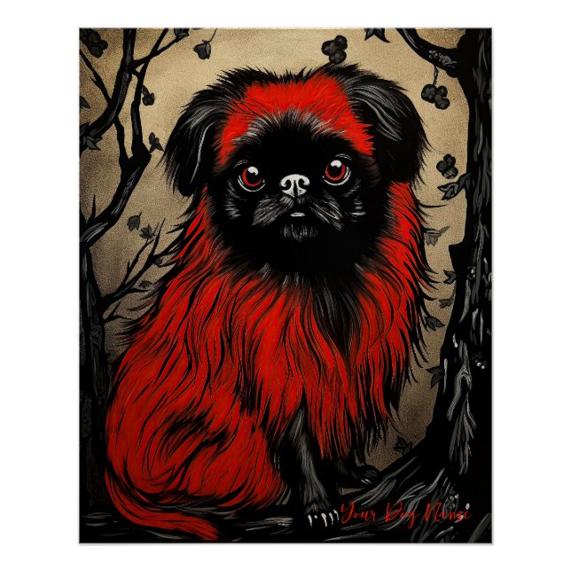 The Pekingese Dog, Red and Black 001 - Ulises Dall Poster (Front)