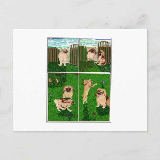 The Pekingese Holiday Postcard (Front)