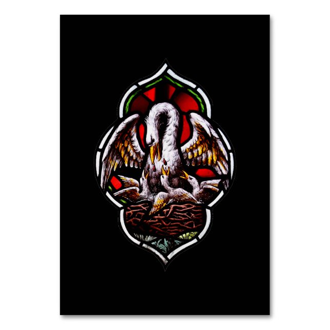 The Pelican as a Christian Symbol Table Number (Front)