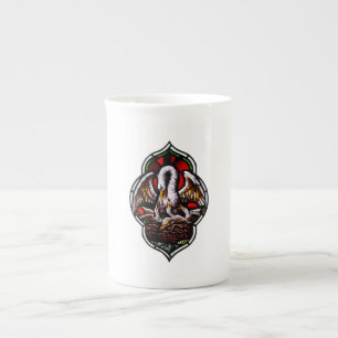 The Pelican in Her Piety Eucharistic Symbol Bone China Mug