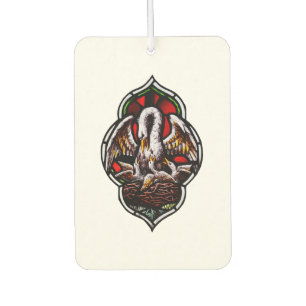 The Pelican in Her Piety Eucharistic Symbol Car Air Freshener