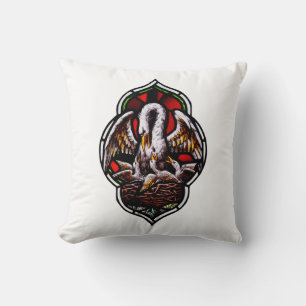 The Pelican in Her Piety Eucharistic Symbol Cushion