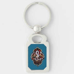 The Pelican in Her Piety Eucharistic Symbol Key Ring