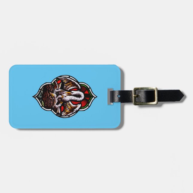 The Pelican in Her Piety Eucharistic Symbol Luggage Tag (Front Horizontal)