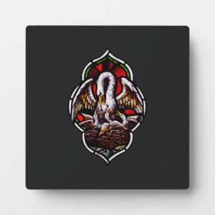 The Pelican in Her Piety Eucharistic Symbol Plaque