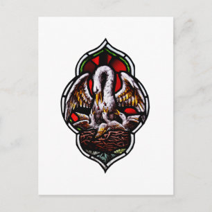 The Pelican in Her Piety Eucharistic Symbol Postcard