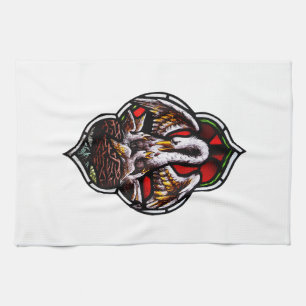 The Pelican in Her Piety Eucharistic Symbol Tea Towel