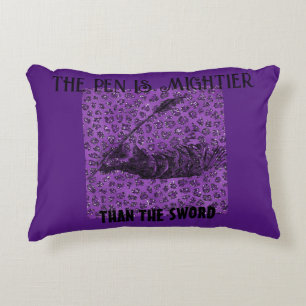 The Pen Is Mightier Decorative Cushion