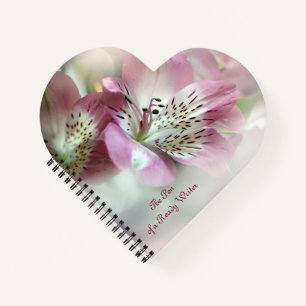 The Pen of a Ready Writer Heart Notebook