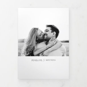 The Penelope   Modern Trifold Wedding Invitation