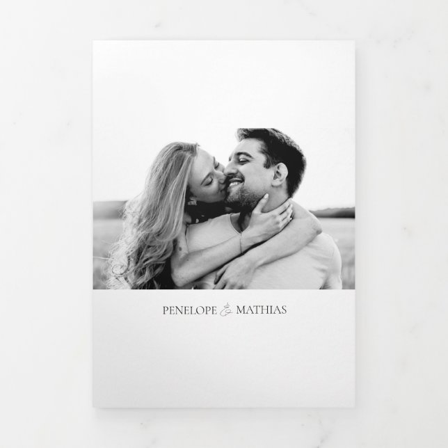 The Penelope | Modern Trifold Wedding Invitation (Cover)