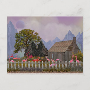 the penfield pink plastic flamengo sanctuary postcard