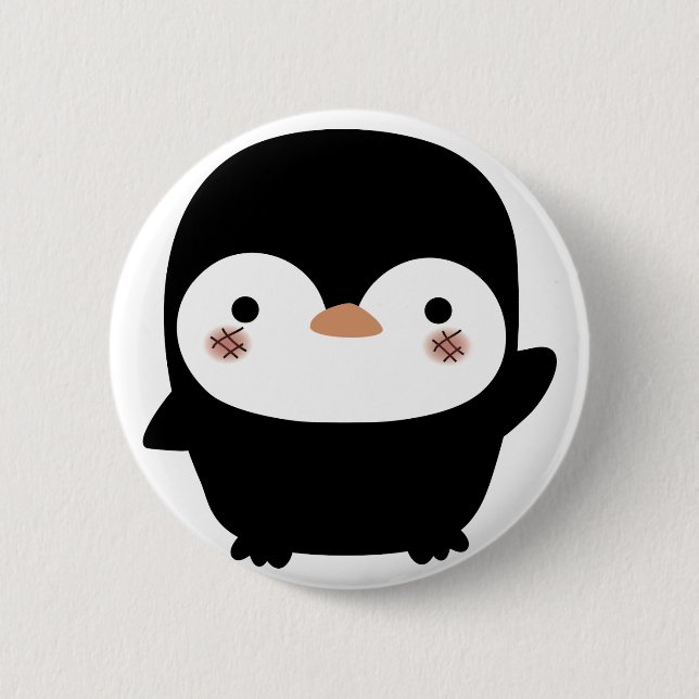 the penguin 6 cm round badge (Front)
