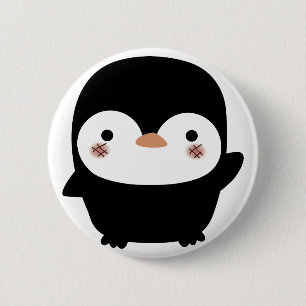 the penguin 6 cm round badge