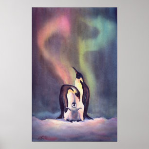 THE PENGUIN FAMILY by SHARON SHARPE Poster