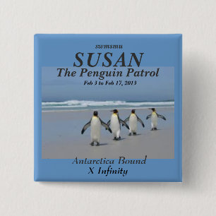 The Penguin Patrol name tag 15 Cm Square Badge