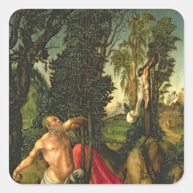 The Penitence of St. Jerome, 1502 Square Sticker (Front)