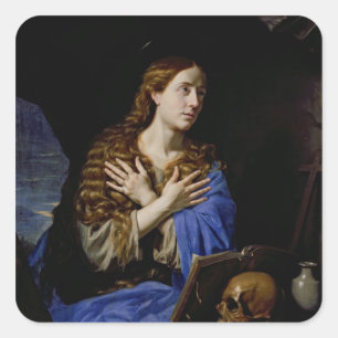 The Penitent Magdalene, 1657 Square Sticker