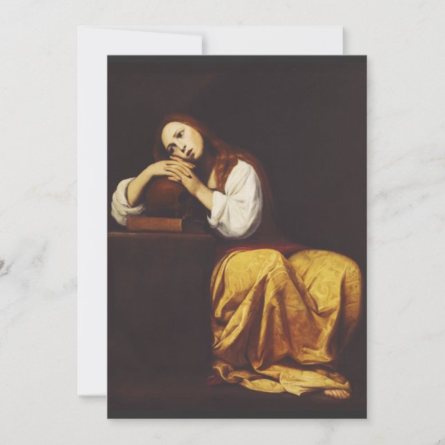 The Penitent Mary Magdalene by Giacomo Galli Holiday Card (Front)