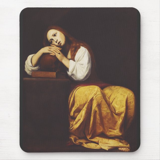 The Penitent Mary Magdalene by Giacomo Galli Mouse Mat (Front)