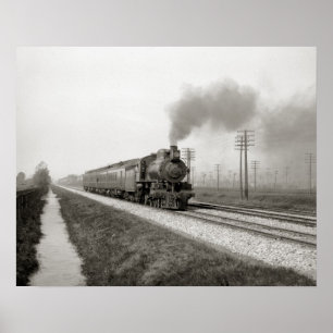 The Pennsylvania Flyer, 1906. Vintage Photo Poster