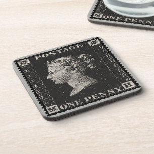 The Penny Black Postage Stamp Coaster
