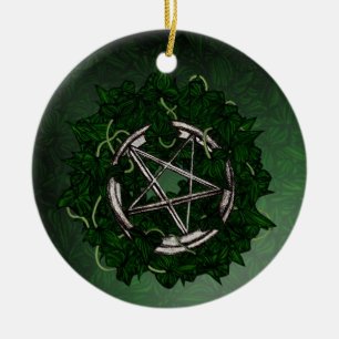 The Pentacle & The Ivy Ceramic Tree Decoration