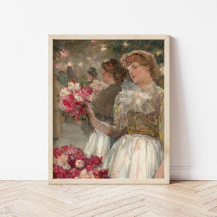 The Peony Girl   Childe Hassam Poster
