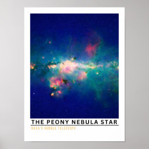 The Peony Nebula Star Space Education Poster