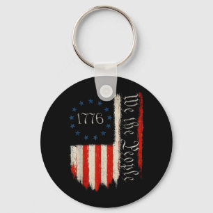 the People 1776 Independence Day Patriot Americans Key Ring
