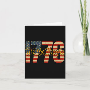 The people 1776 vintage american flag patriotic card