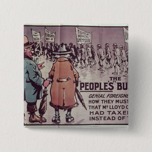 The People's Budget', 1909 15 Cm Square Badge (Front)