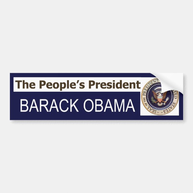 The People's President BARACK OBAMA bumper sticker (Front)
