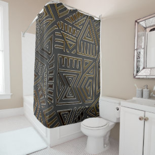 The Perfect African Masculine Male Motif Shower Curtain