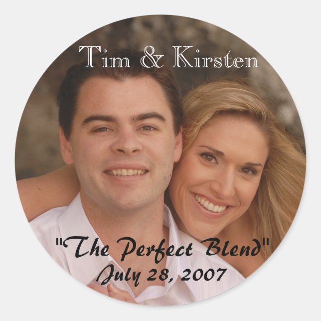 "The Perfect Blend" Classic Round Sticker (Front)