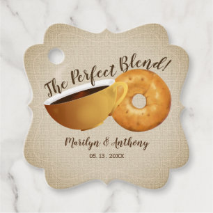 The Perfect Blend Coffee and Bagel   Wedding Favour Tags