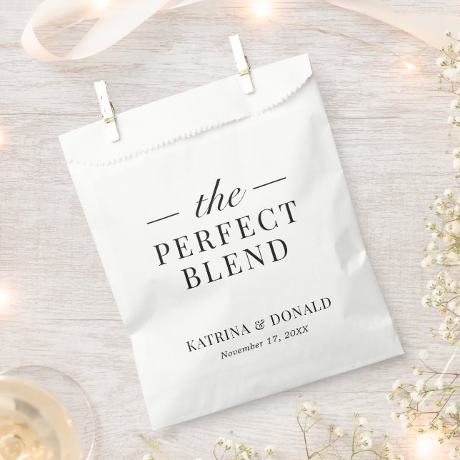 The Perfect Blend Coffee Classic Wedding Favour Bags (Clipped)