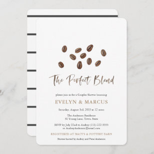 The Perfect Blend Coffee Couples Wedding Shower Invitation