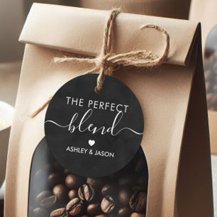 The Perfect Blend Coffee Gift Tag, Wedding Favour Tags