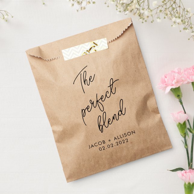 the perfect blend coffee lover wedding favour coff favour bags (Sealed)