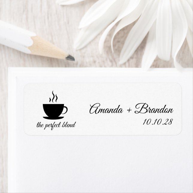 The Perfect Blend Coffee Script Wedding Favor  (Insitu)