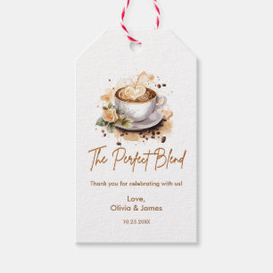 The Perfect Blend Coffee Wedding Couples Shower Gift Tags