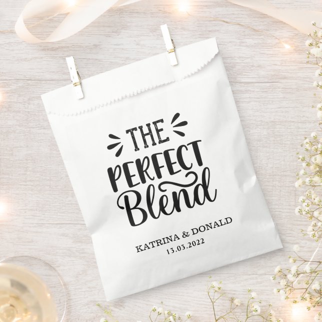 The Perfect Blend Coffee Wedding Favour Bag (Clipped)
