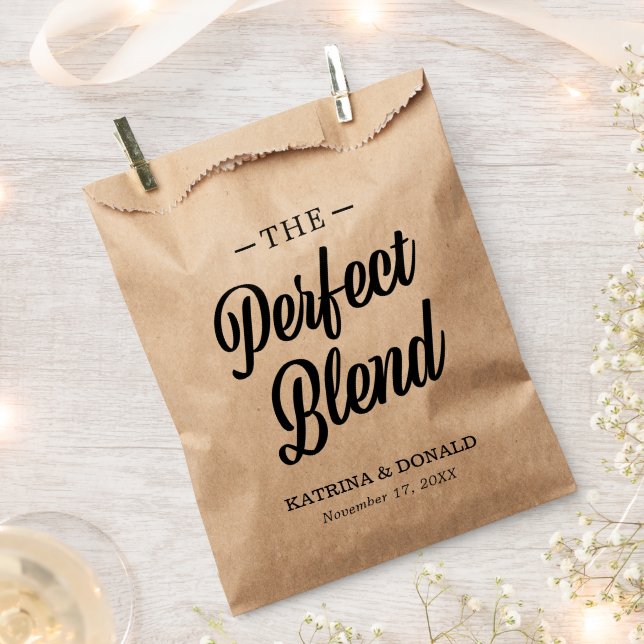 The Perfect Blend Coffee Wedding Favour Bags (Clipped)