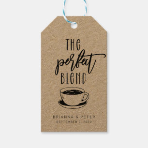 The Perfect Blend Coffee Wedding Favour Gift Tags
