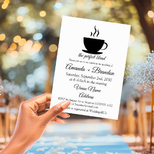 The Perfect Blend Coffee Wedding Invitation