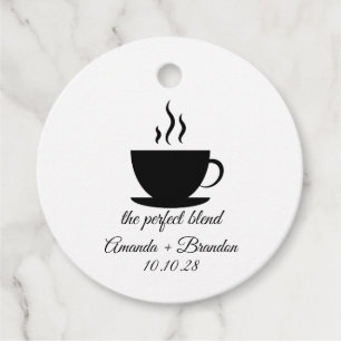 The Perfect Blend Coffee Wedding Thank You Favour Tags