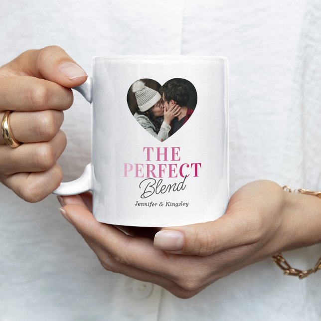 The Perfect Blend Couple Heart Photo Coffee Mug (Creator Uploaded)