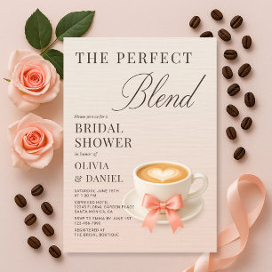 The Perfect Blend Couple Shower Coffee Invitation