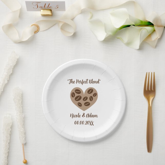 The Perfect Blend custom paper plates for wedding (Wedding)